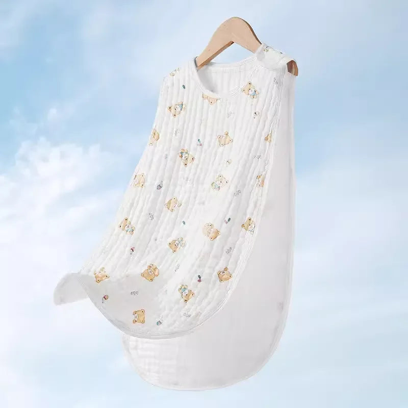 Baby sleeping bag cotton gauze sleeveless vest - BIG FRENCHIES