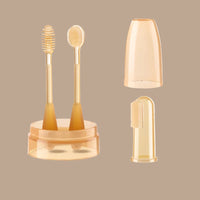 Soft Silicone Baby Toothbrush Set - Safe First Teeth Cleaning for Infants 0-6 Months