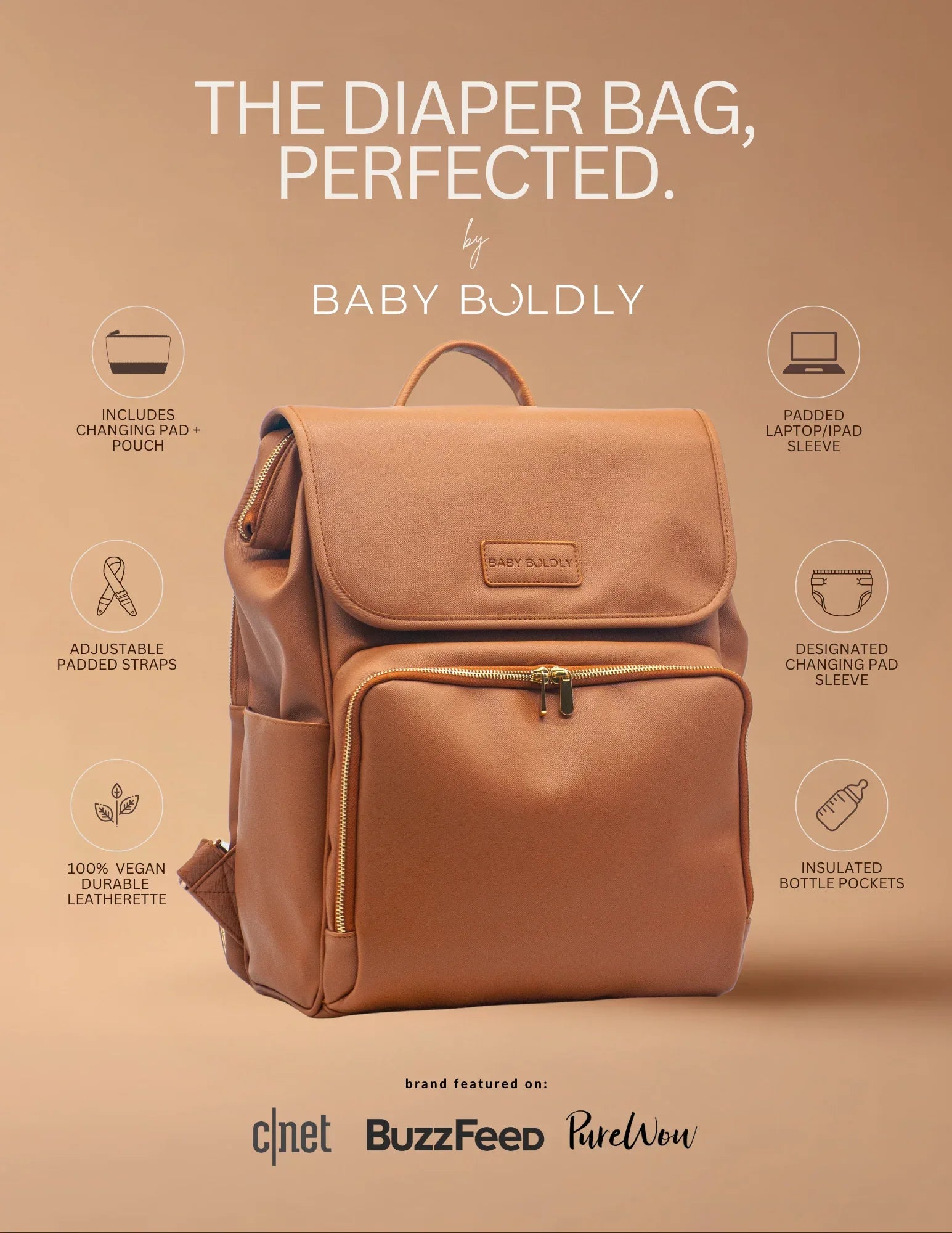The Hands-free Diaper Bag: Backpack - BIG FRENCHIES