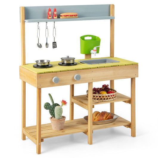Backyard Pretend Play Toy Kitchen with Stove Top - BIG FRENCHIES
