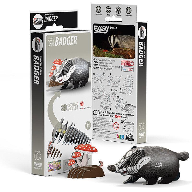 Badger 3D Cardboard Model Kit Eugy - BIG FRENCHIES