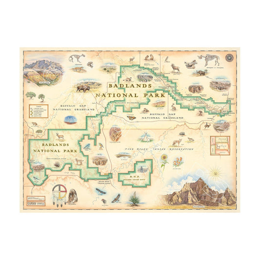Badlands 1000 Piece Jigsaw Puzzle Xplorer Maps