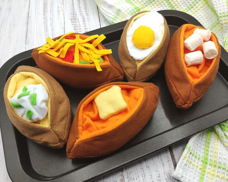 Baked sweet potato plush toy Pretend play food - BIG FRENCHIES
