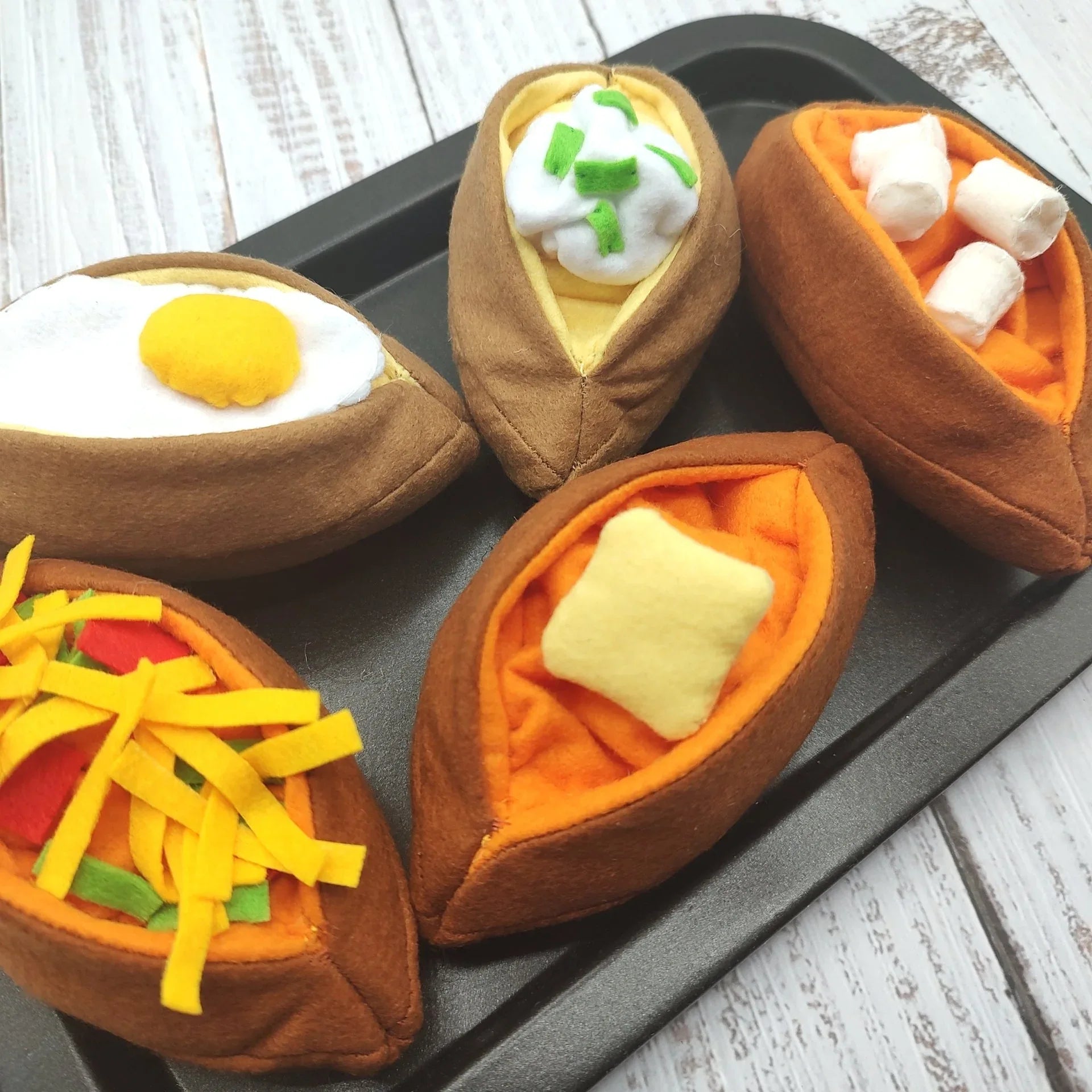 Baked sweet potato plush toy Pretend play food - BIG FRENCHIES