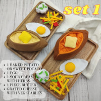 Baked sweet potato plush toy Pretend play food - BIG FRENCHIES