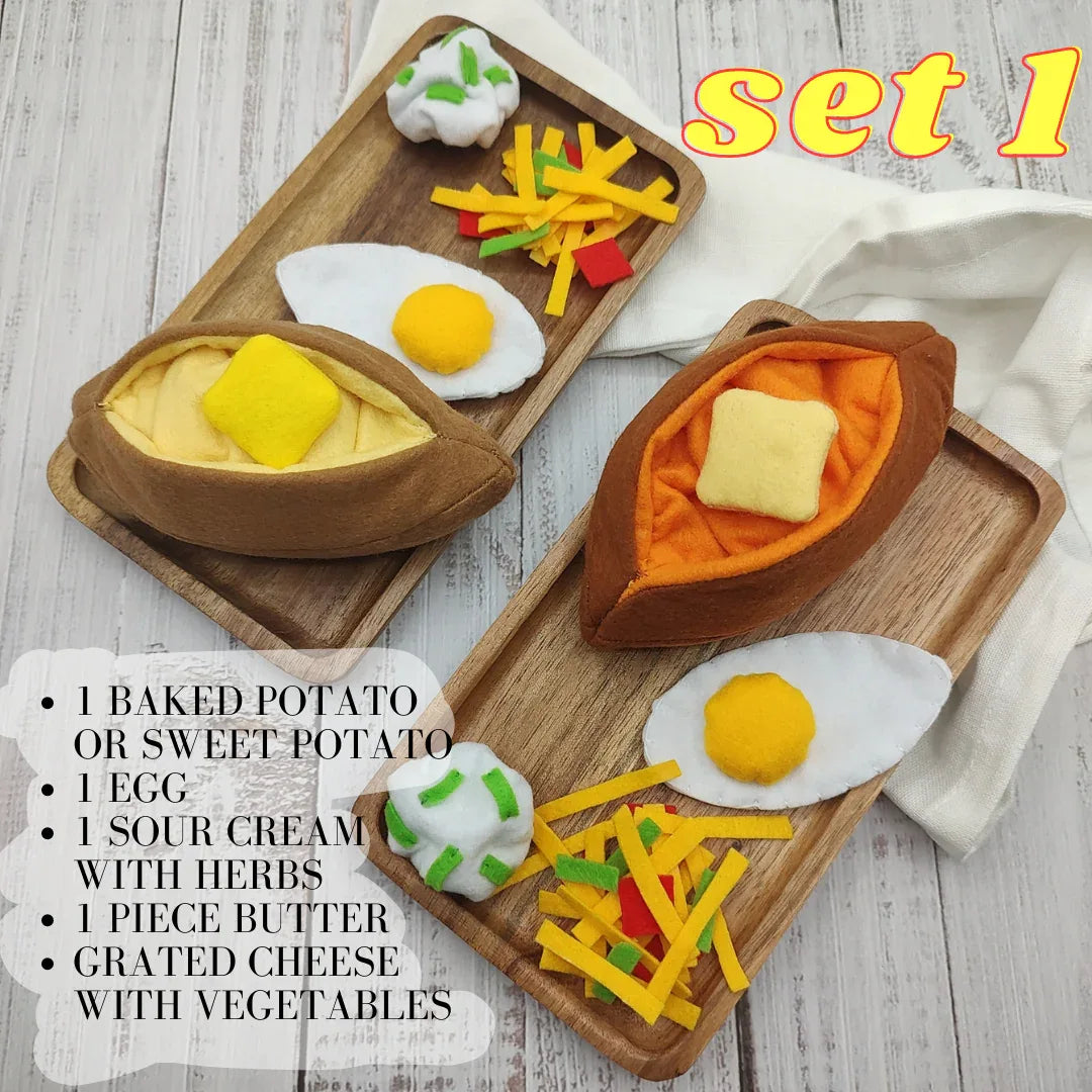 Baked sweet potato plush toy Pretend play food - BIG FRENCHIES
