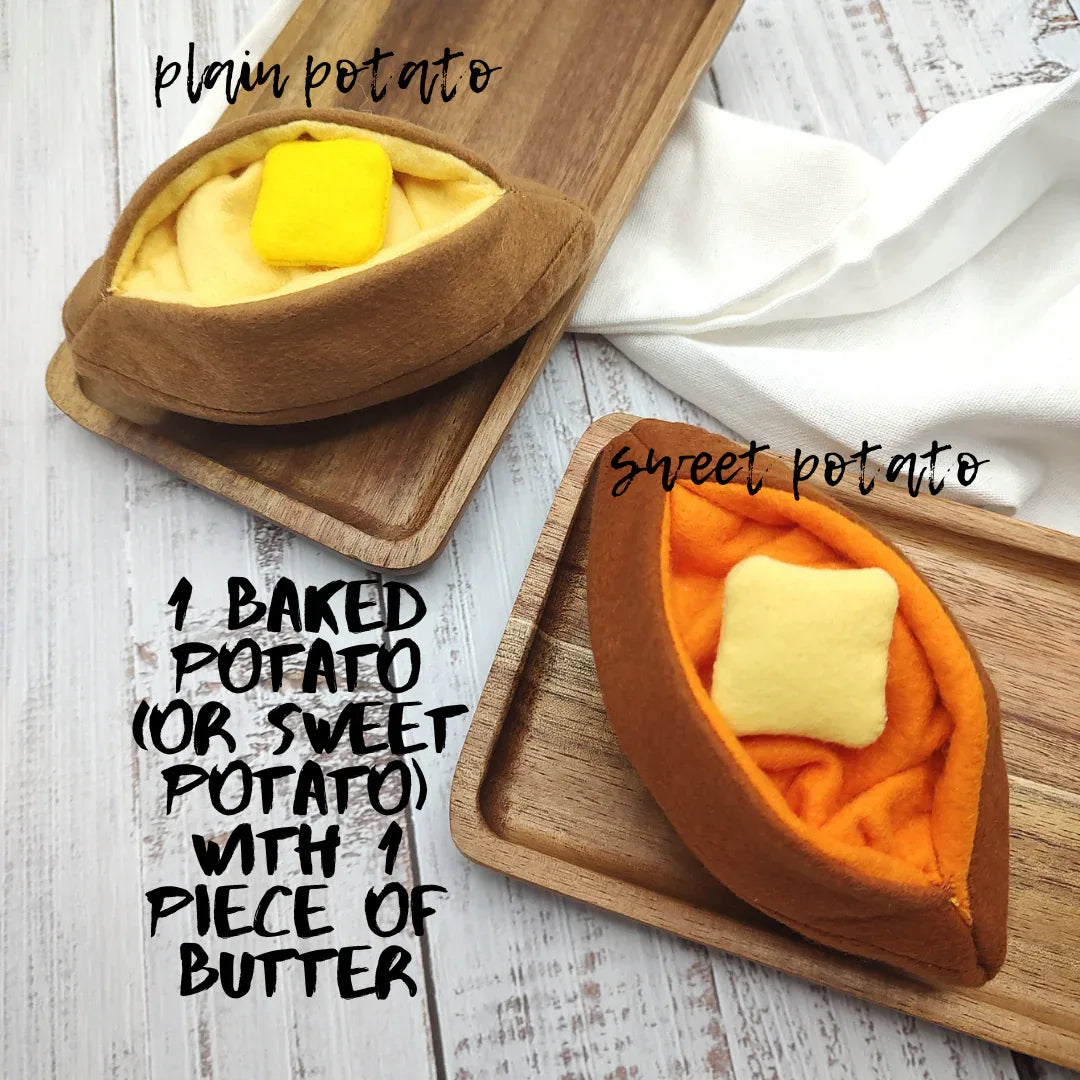 Baked sweet potato plush toy Pretend play food - BIG FRENCHIES