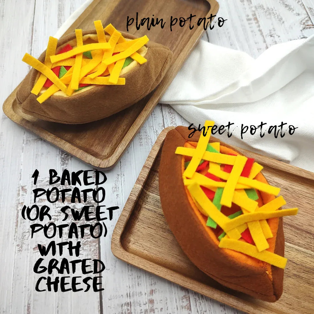 Baked sweet potato plush toy Pretend play food - BIG FRENCHIES