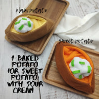 Baked sweet potato plush toy Pretend play food - BIG FRENCHIES
