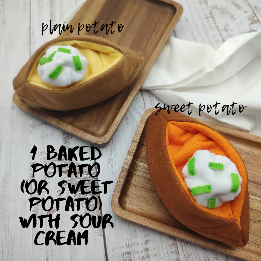 Baked sweet potato plush toy Pretend play food - BIG FRENCHIES