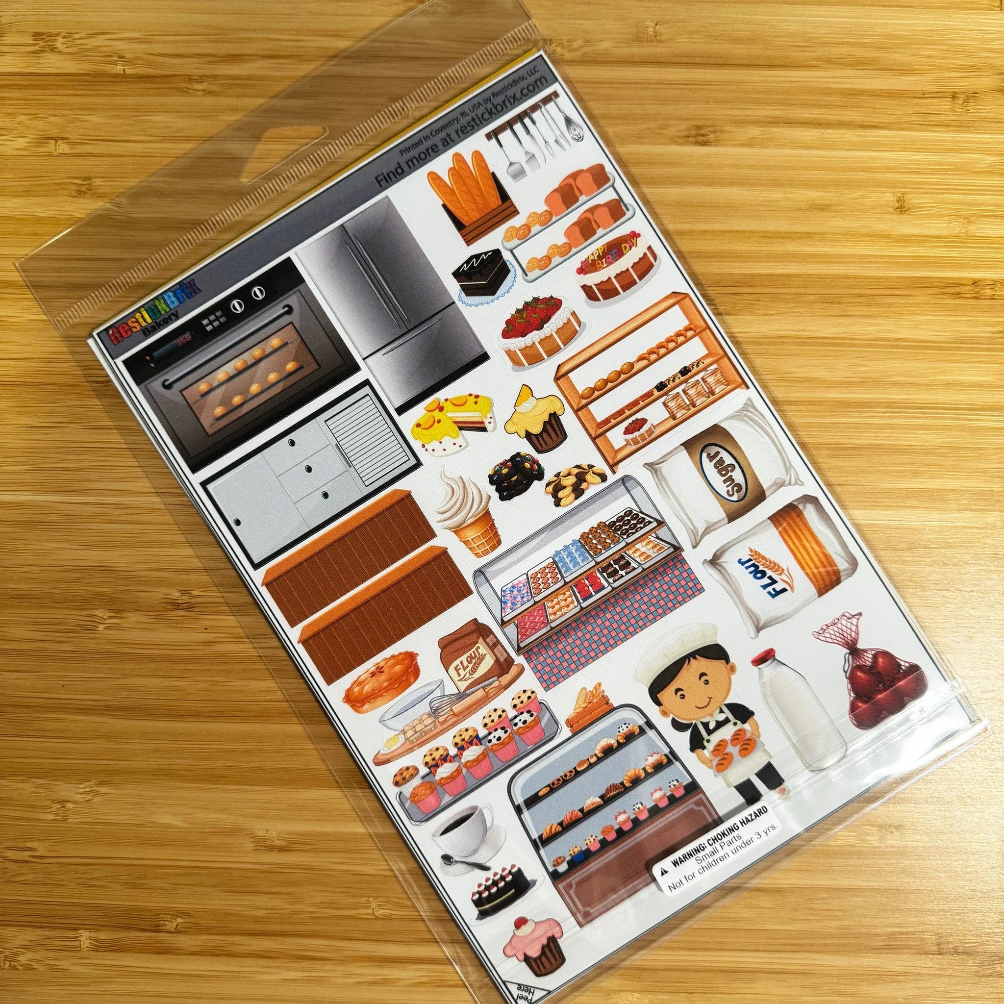 Bakery: Reusable Decals for Customizing Magnetic Tiles, Plastic Bricks, and more - BIG FRENCHIES