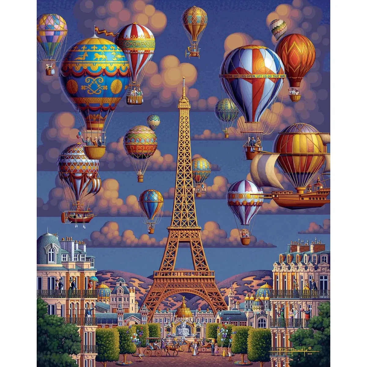 Balloons Over Paris 100 Piece Jigsaw Puzzle Dowdle - BIG FRENCHIES