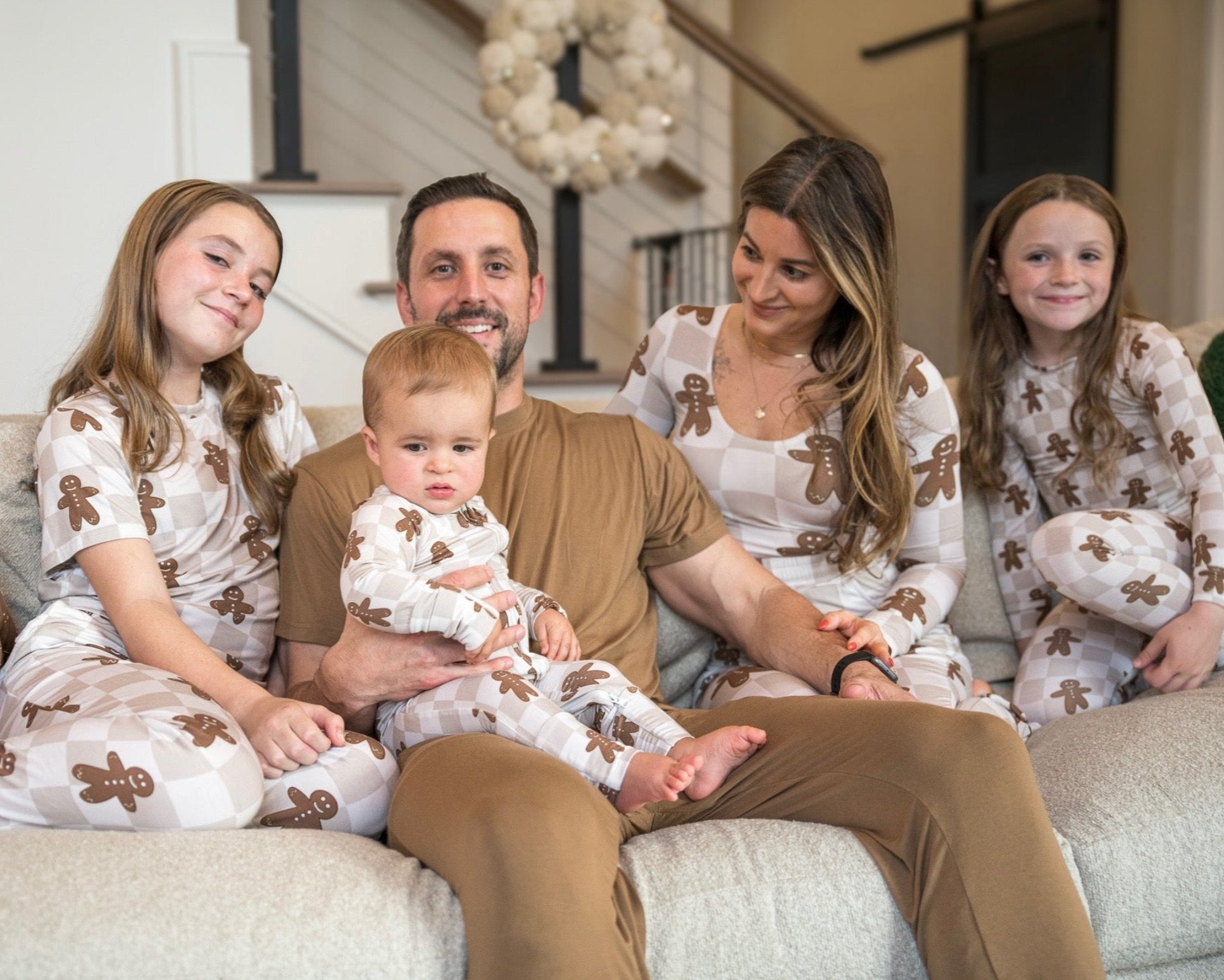 Bamboo Women’s Christmas Pajamas | Matching Holiday Family Set - Gingerbread - BIG FRENCHIES
