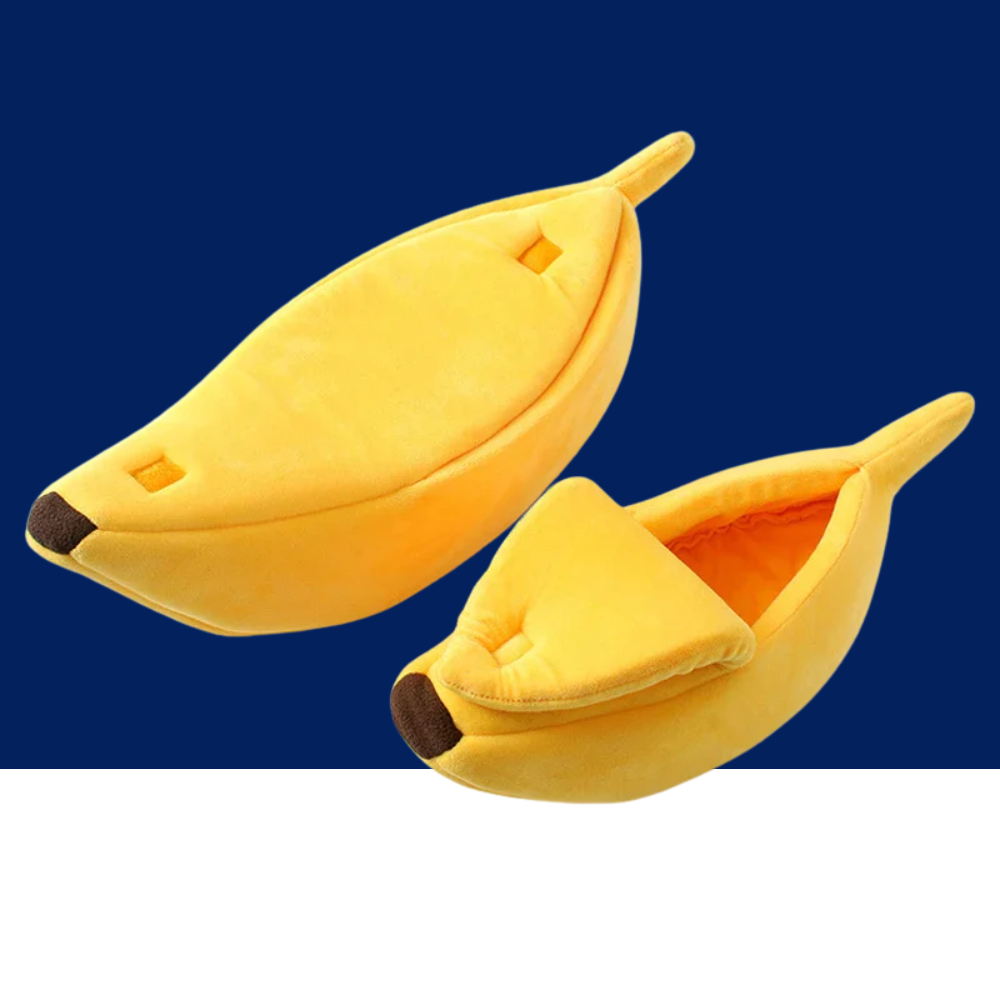 Banana Cat Bed House – Cute & Cozy Cat Hideaway - BIG FRENCHIES