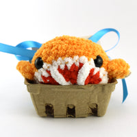 Bandit the Blood Orange Whale Crochet Plushie