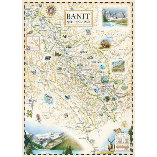 Banff National Park 1000 Piece Jigsaw Puzzle Xplorer Maps - BIG FRENCHIES