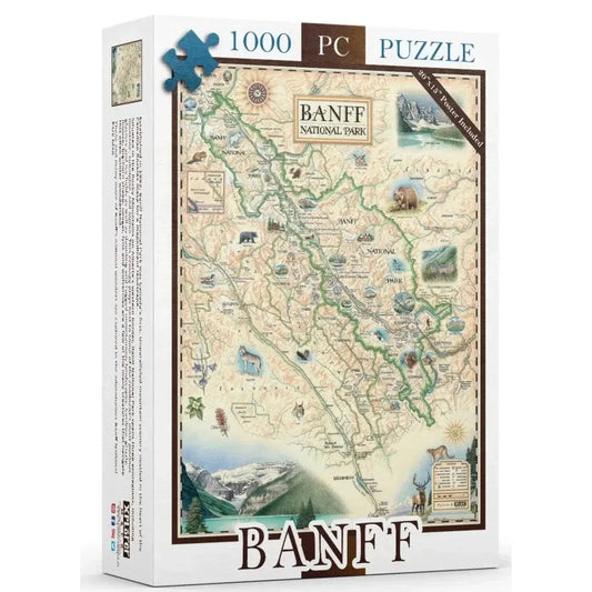 Banff National Park 1000 Piece Jigsaw Puzzle Xplorer Maps - BIG FRENCHIES