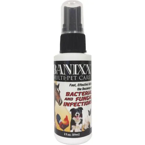 Banixx Horse & Pet Care Grooming Spray Skin Support Alcohol-Free Travel Size 2 oz.