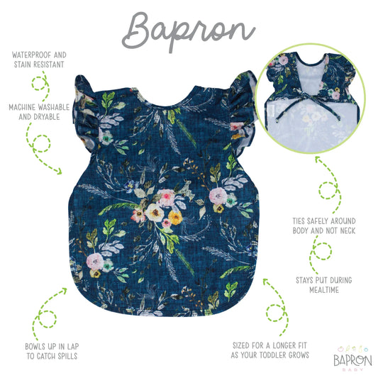 Boho Floral Flutter Bapron - BIG FRENCHIES