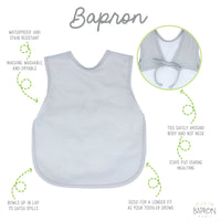 Solid Light Gray Minimalist Bapron - BIG FRENCHIES