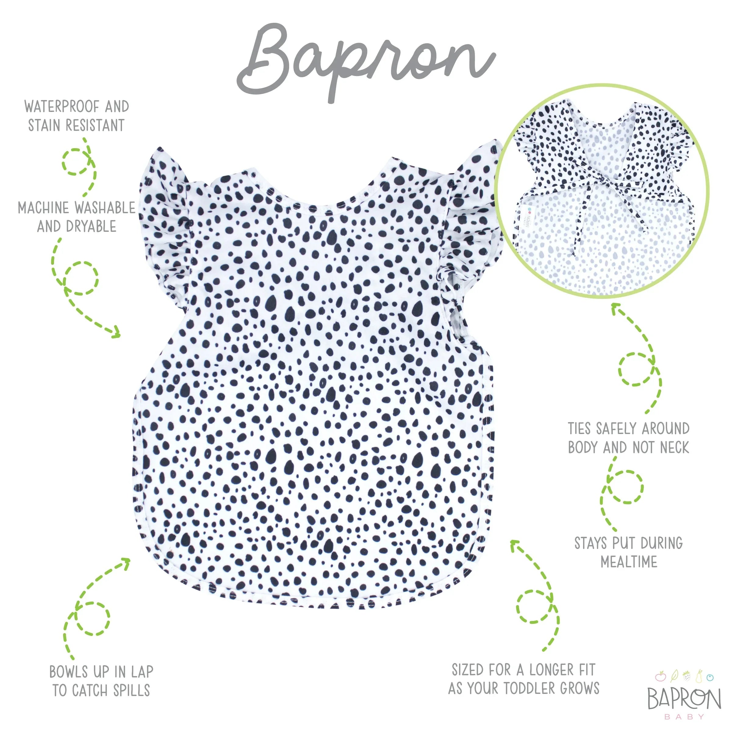 Organic Dot Flutter Bapron - BIG FRENCHIES