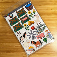 Barn Yard: Reusable Decals for Customizing Magnetic Tiles, Plastic Bricks, and more - BIG FRENCHIES