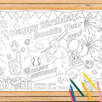 Baseball Birthday Coloring Tablecloth - BIG FRENCHIES