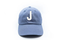 Dusty Blue Letter Baseball Hat - BIG FRENCHIES