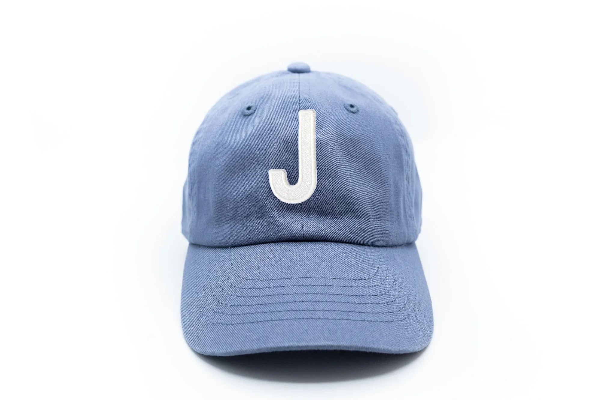 Dusty Blue Letter Baseball Hat - BIG FRENCHIES