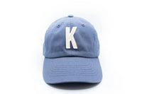 Dusty Blue Letter Baseball Hat - BIG FRENCHIES