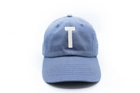 Dusty Blue Letter Baseball Hat - BIG FRENCHIES