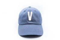 Dusty Blue Letter Baseball Hat - BIG FRENCHIES