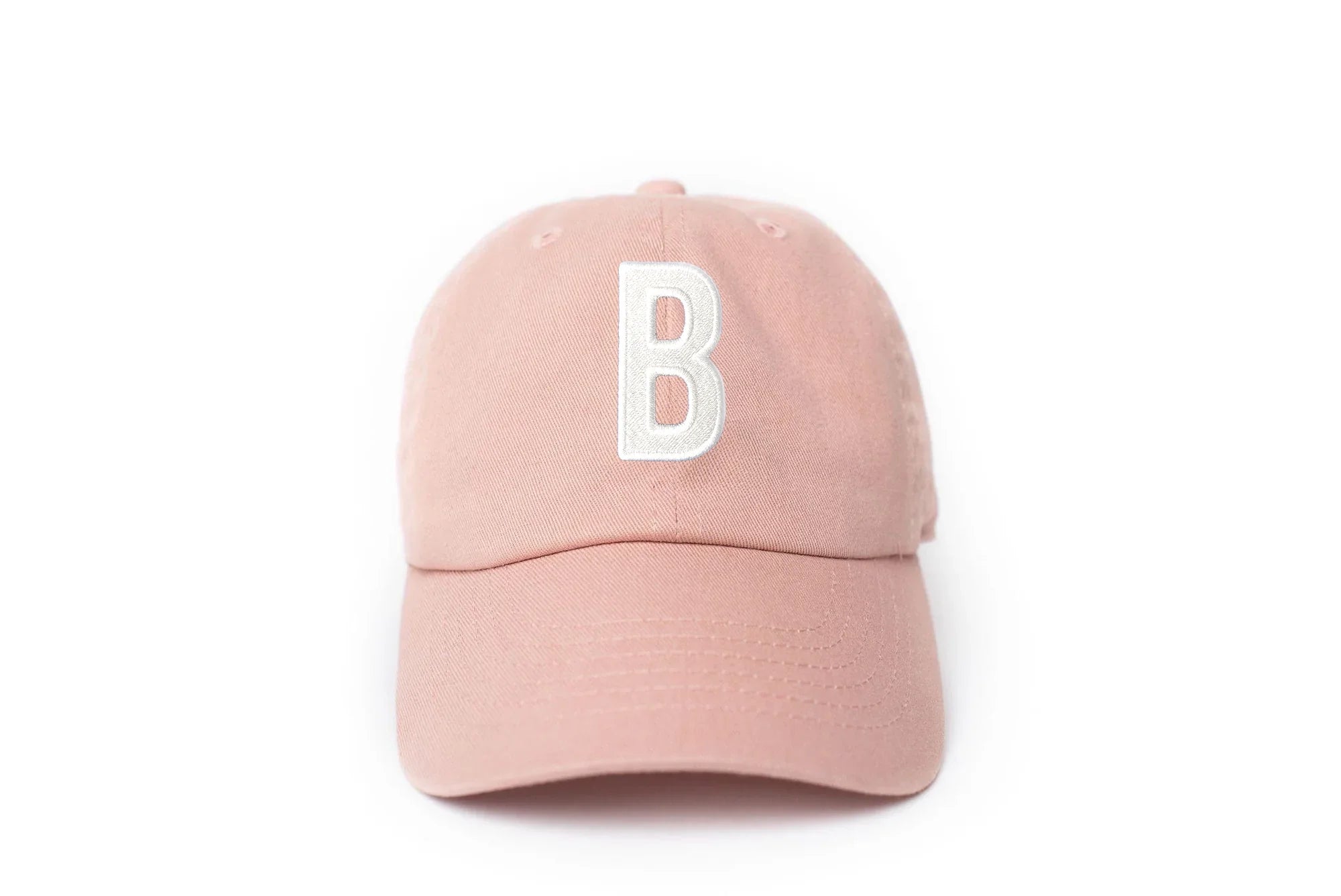 Dusty Rose Letter Baseball Hat - BIG FRENCHIES