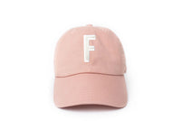 Dusty Rose Letter Baseball Hat - BIG FRENCHIES
