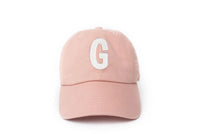 Dusty Rose Letter Baseball Hat - BIG FRENCHIES