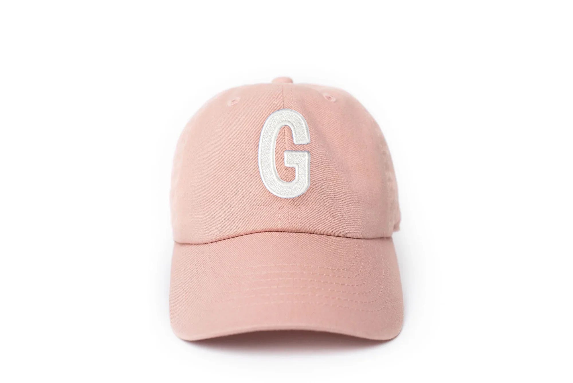 Dusty Rose Letter Baseball Hat - BIG FRENCHIES