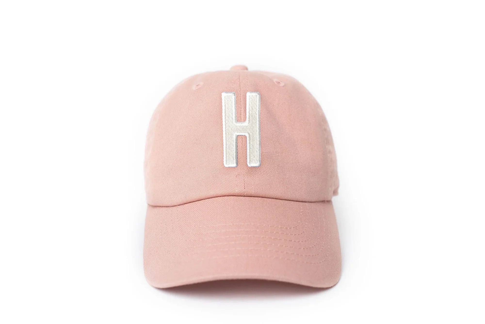 Dusty Rose Letter Baseball Hat - BIG FRENCHIES
