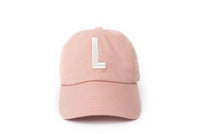 Dusty Rose Letter Baseball Hat - BIG FRENCHIES