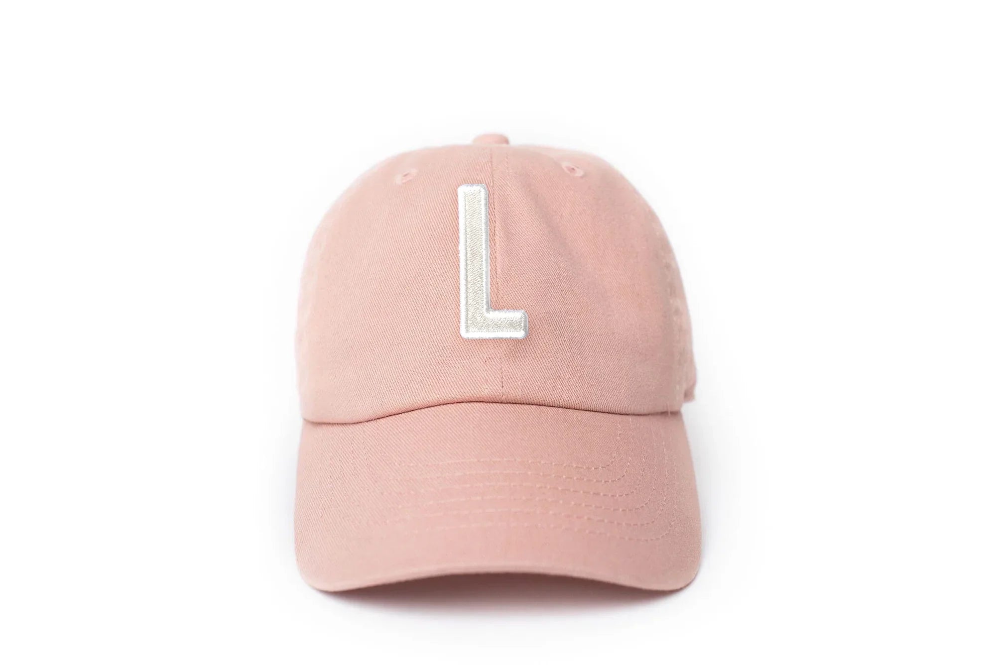 Dusty Rose Letter Baseball Hat - BIG FRENCHIES