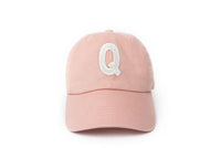 Dusty Rose Letter Baseball Hat - BIG FRENCHIES