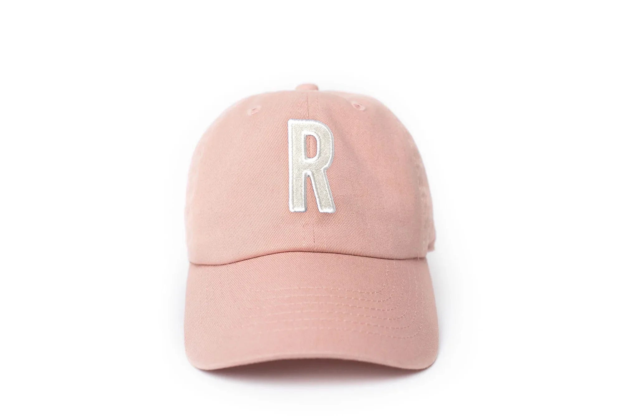 Dusty Rose Letter Baseball Hat - BIG FRENCHIES