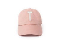 Dusty Rose Letter Baseball Hat - BIG FRENCHIES
