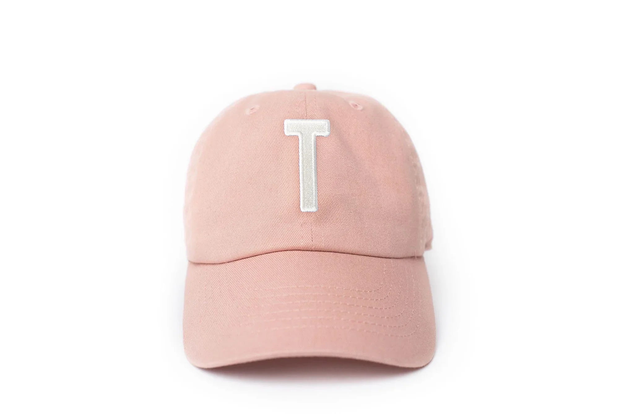 Dusty Rose Letter Baseball Hat - BIG FRENCHIES