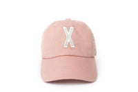 Dusty Rose Letter Baseball Hat - BIG FRENCHIES