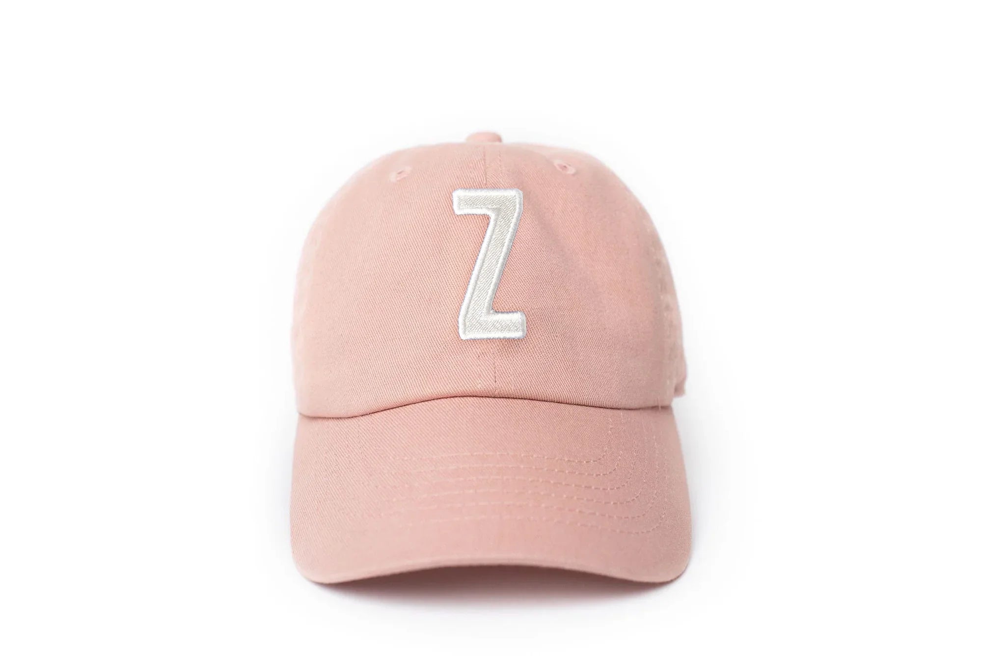 Dusty Rose Letter Baseball Hat - BIG FRENCHIES