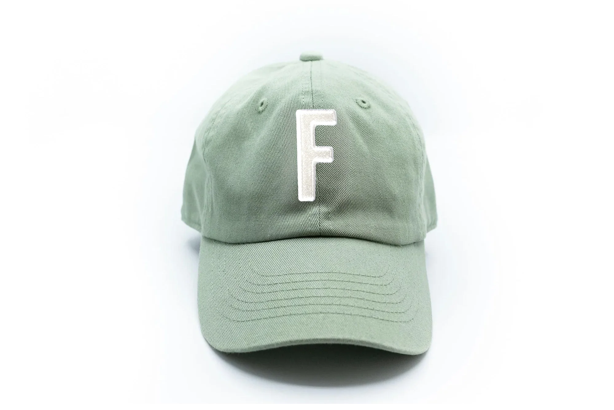 Dusty Sage Letter Baseball Hat - BIG FRENCHIES