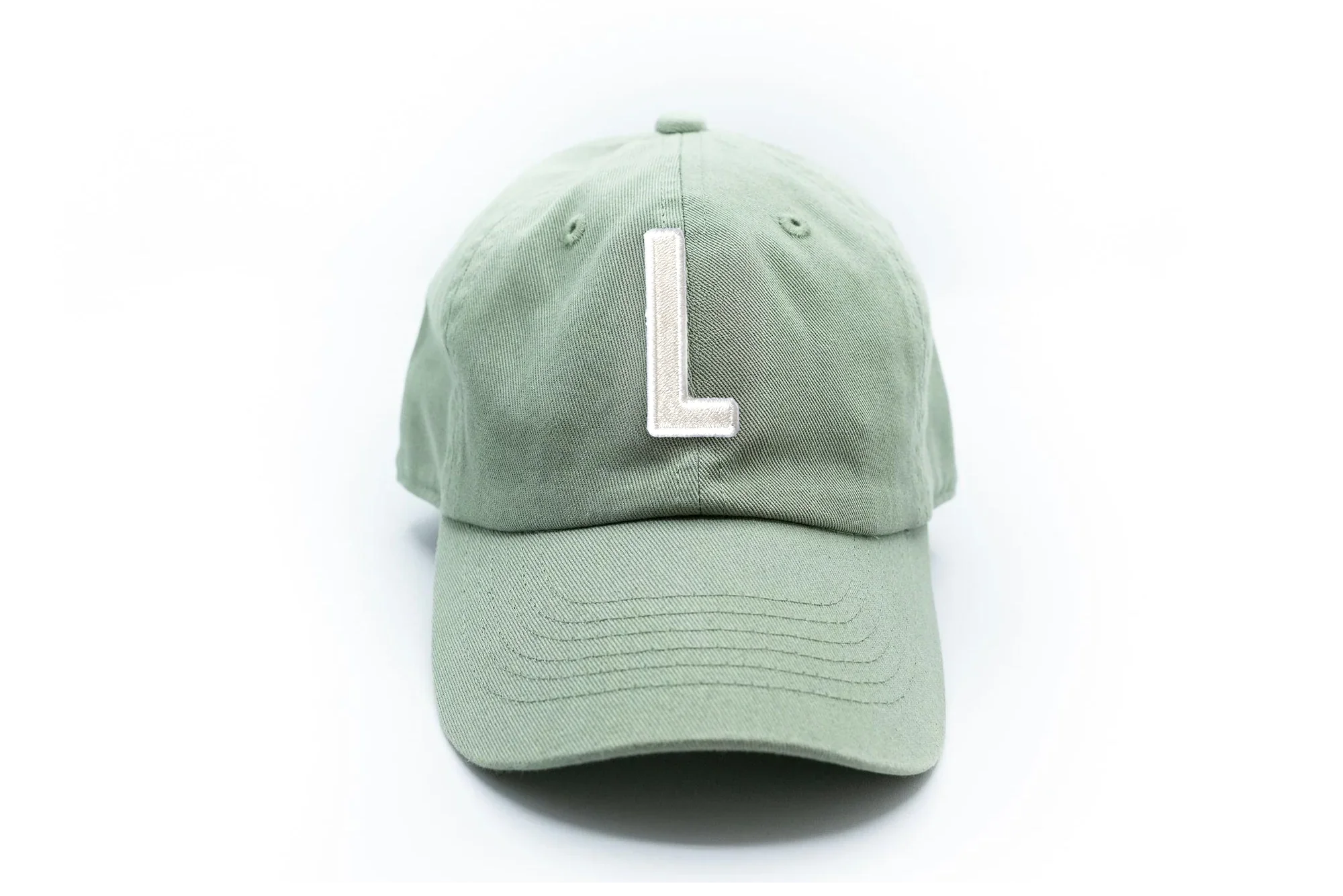 Dusty Sage Letter Baseball Hat - BIG FRENCHIES