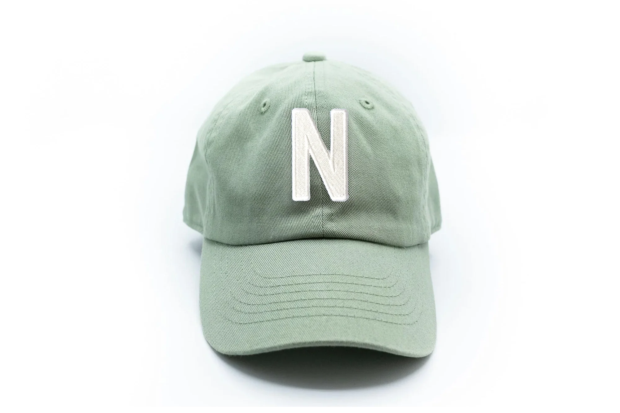 Dusty Sage Letter Baseball Hat - BIG FRENCHIES