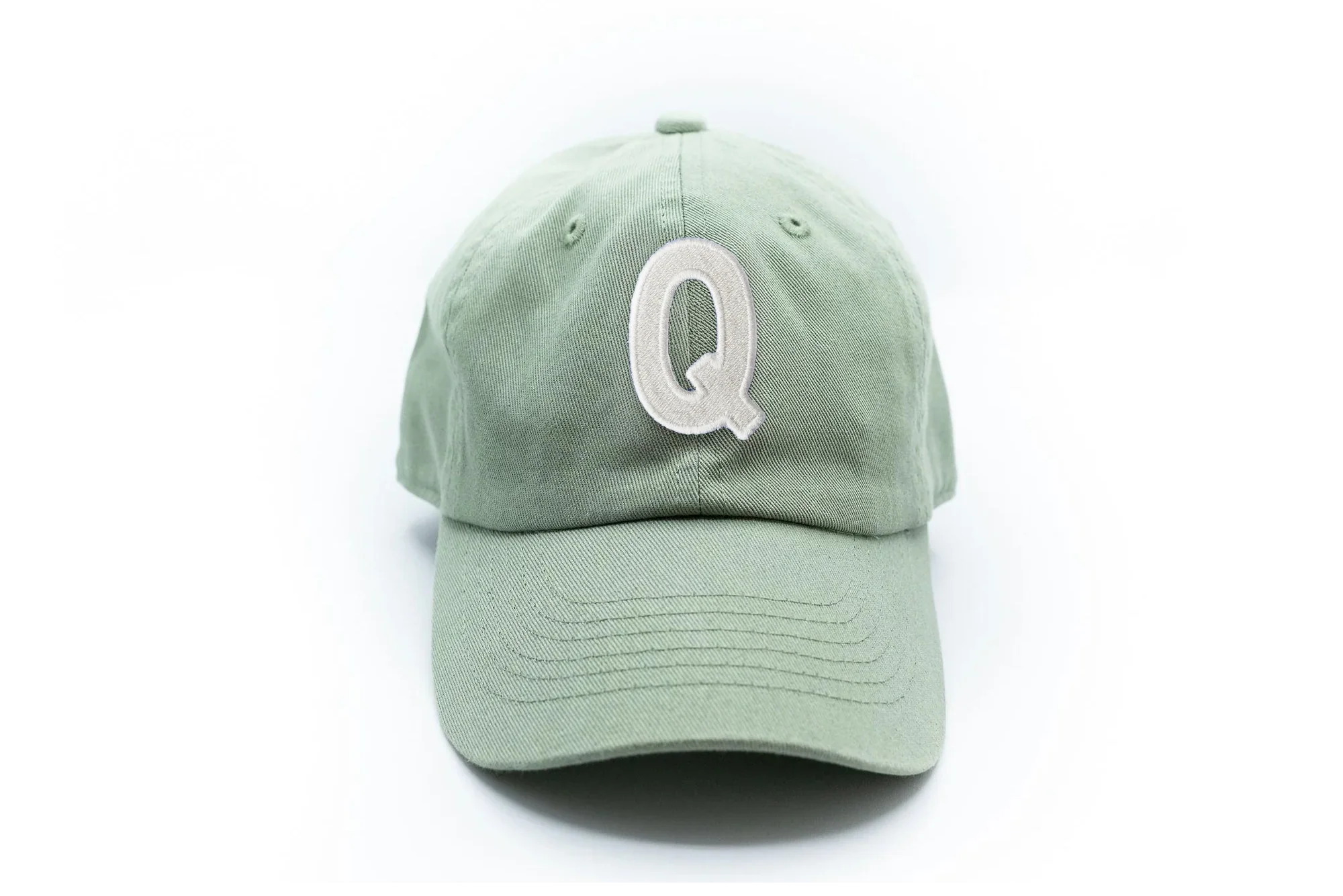 Dusty Sage Letter Baseball Hat - BIG FRENCHIES