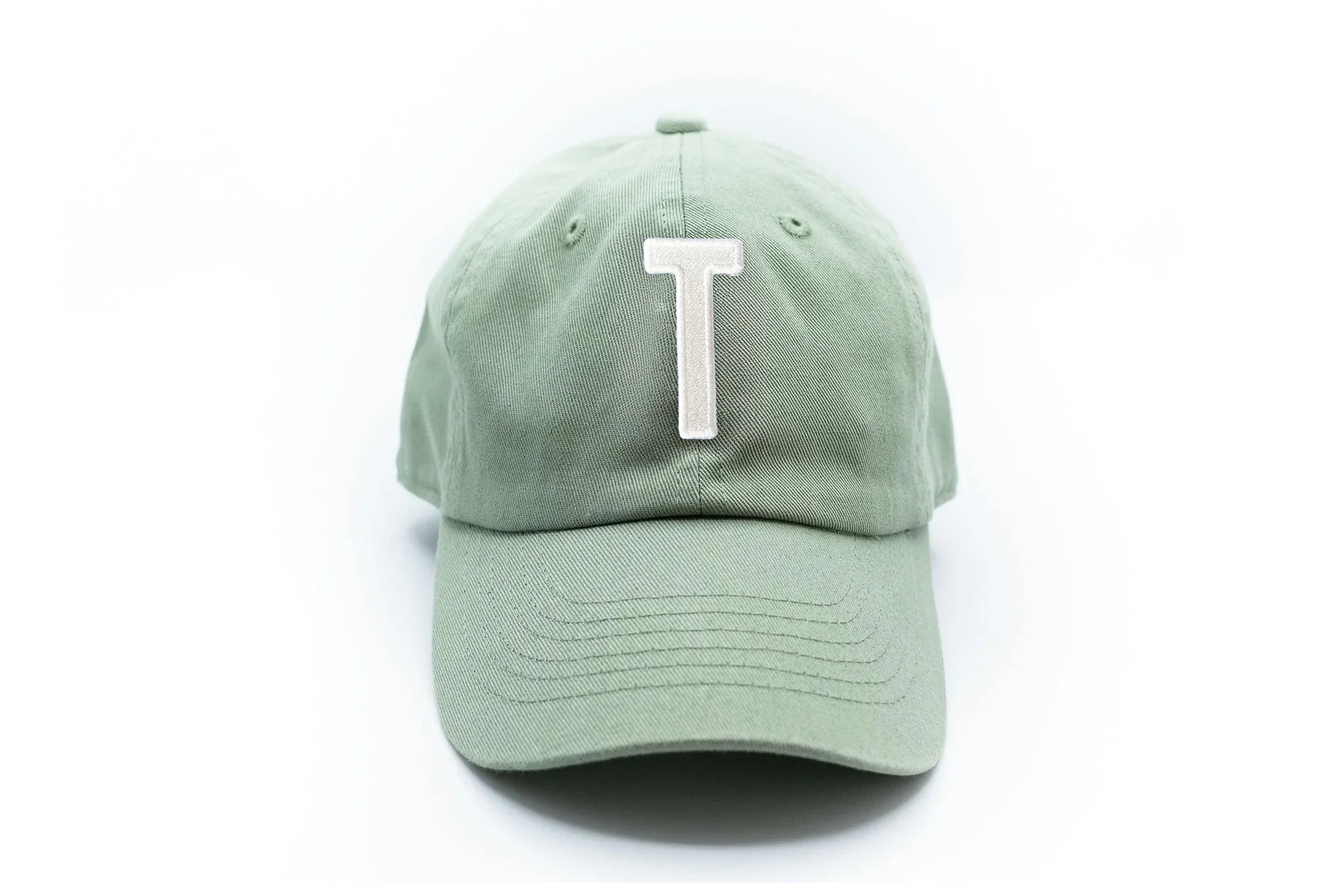 Dusty Sage Letter Baseball Hat - BIG FRENCHIES